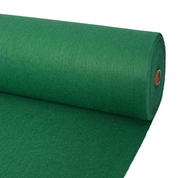vidaXL Koberec Jednofarebný Zelená 1,2 x 12 m Polyester