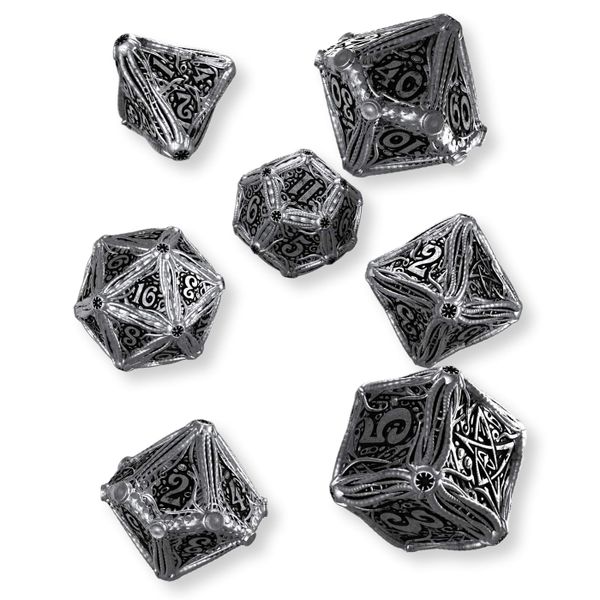 Sada kovových kociek Call of Cthulhu