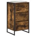 vidaXL Servírovacia skriňa Dymová dub 42 x 36 x 75.5 cm