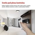 LED nástenné svietidlo ILVI, kruhové 30 W, stmievanie + CCT, čierna + drevo
