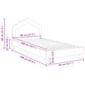 vidaXL Detský rám na posteľ s čelom Ružová 80 x 200 cm Zamat