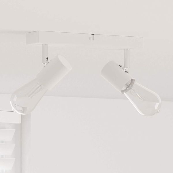 vidaXL Stropné bodové svetlo so bodmi Biela 26 x 6,5 x 11,5 cm Kov
