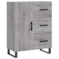 vidaXL Vysoká skrinka sivý dub sonoma 69,5x34x180 cm spracované drevo