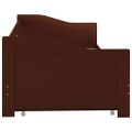 vidaXL Rám rozkladacej pohovky tmavohnedý 90x200 cm borovicové drevo