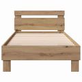 vidaXL Rám postele Remeselný dub 203 x 95 x 70 cm Kompozitné drevo