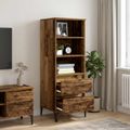 vidaXL Highboard Staré drevo 40 x 36 x 110 cm Kompozitné drevo