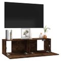 vidaXL Nástenná TV skrinka údený dub 100x30x30 cm spracované drevo