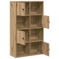 vidaXL Knižnica dub artisan 60x24x101,5 cm kompozitné drevo