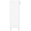 vidaXL Botník lesklý biely 60x35x105 cm spracované drevo