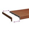 vidaXL Parapetné dosky Hnedé drevo 140 x 30 x 4,5 cm PVC