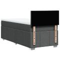 vidaXL Posteľný rám boxsping s matracom tmavosivý 80x200 cm látka