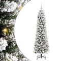 vidaXL Umelý vianočný stromček Biela 150 cm PVC, kov a plast