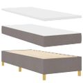 vidaXL Posteľ s pružinovým rámom Sivohnedá 200 x 80 cm látka