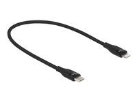 Kábel Lightning - 24 pin USB-C s pinmi (male) do Lightning s pinmi (male) - 50 cm - čierna - podpora Power Delivery