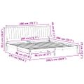vidaXL Rám postele Biela 200 x 200 cm Masívne borovicové drevo