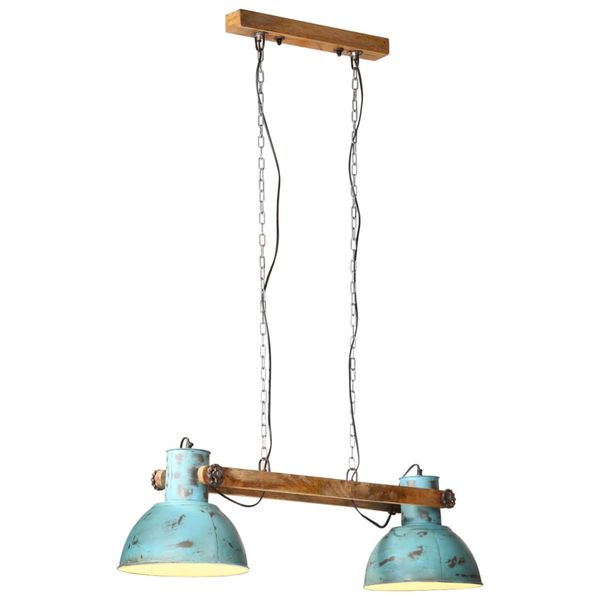 vidaXL Závesná lampa 25 W šmuhovaná modrá 85x28x109 cm E27