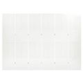 vidaXL Paraván so 6 panelmi, biely 240x180 cm oceľ