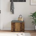 vidaXL Predsieňová lavica s vankúšom Staré drevo 60 x 38 x 46 cm