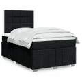 vidaXL Boxspring posteľ s matracom čierna 120x190 cm látka