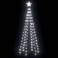 vidaXL Vianočný stromček, kužeľ, 100 LED studené biele svetlo 70x180cm