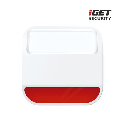 iGET SECURITY MP11 - vonkajšia siréna napájaná batériou alebo adaptérom, pre alarm M6-4G, bat. v balení