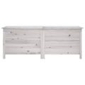 vidaXL Záhradný úložný box, biely 150x50x56,5 cm, jedľový masív