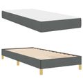 vidaXL Posteľ s pružinovým rámom Tmavo šedá 90 x 200 cm látka