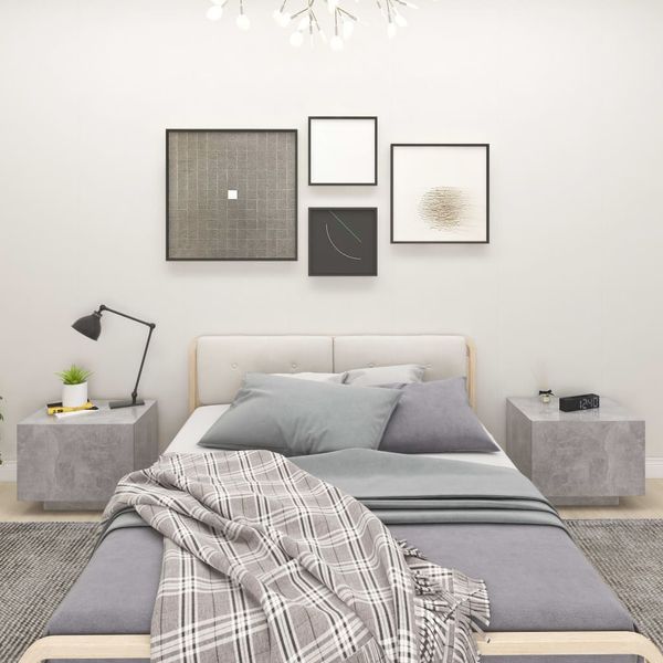vidaXL Nočný stolík, betónovo sivý 100x35x40 cm, kompozitné drevo