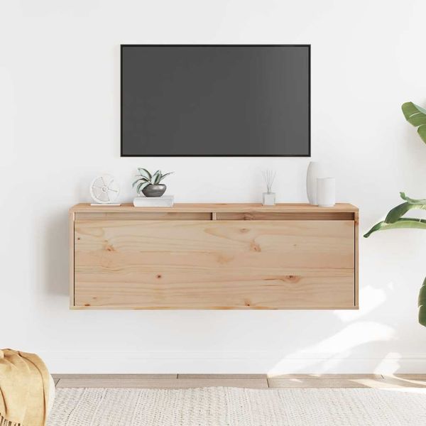 vidaXL Nástenná skriňa 100x30x35 cm masívna borovica