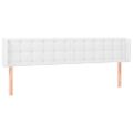 vidaXL Čelo postele so záhybmi biely 203x16x78/88 cm umelá koža