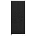 vidaXL Highboard 2 ks Čierny dub 69,5 x 34 x 180 cm Kompozitné drevo