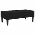 vidaXL lavička s vankúšom Čierna 113 x 57 x 39 cm Zamat