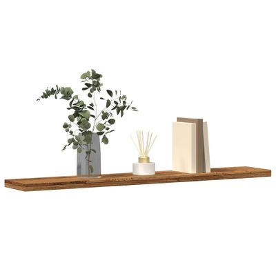 vidaXL Nástenné police 4 ks staré drevo 60x20x1,5 cm, kompozitné drevo