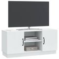 vidaXL TV skrinka Biela 102 x 34,5 x 47 cm Kompozitné drevo