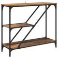 vidaXL Konzolový stôl Staré drevo 88,5 x 30 x 75 cm Kompozitné drevo