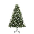 vidaXL Umelý vianočný stromček s umelým snehom 300 LED Teplá biela