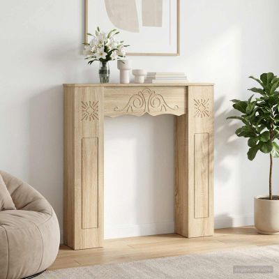 vidaXL Rám krbu Dub sonoma 102 x 20 x 102 cm Kompozitné drevo