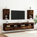vidaXL TV skrinky s LED svetlami 2 ks dymový dub 30,5x30x60 cm