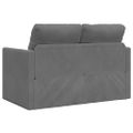 vidaXL Podlahová rozkladacia pohovka 2v1 tmavosivá 122x204x55 cm zamat