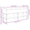 vidaXL Lavička na topánky čierna 102x32x45 cm kompozitné drevo