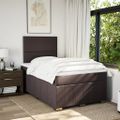 vidaXL Boxspring posteľ s matracom tmavohnedá 120x190 cm látka