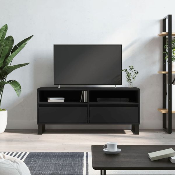 vidaXL TV skrinka čierna 100x34,5x44,5 cm spracované drevo