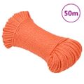 vidaXL Pracovné lano oranžové 6 mm 50 m polypropylén