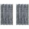 vidaXL Sametové závesy 2 ks Strieborná šedá 175 x 140 cm Zamat