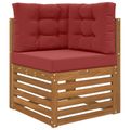 vidaXL Vankúš na vonkajšiu pohovku Polyester vínovo červená 60 x 60 cm
