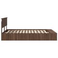 vidaXL Rám postele s poličkou Hnedý dub 150 x 200 cm Kompozitné drevo