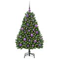 vidaXL Umelý Sklápací Vianočný Stromček Zelená 120 cm PVC a oceľ