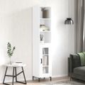 vidaXL Vysoká skrinka biela 34,5x34x180 cm spracované drevo