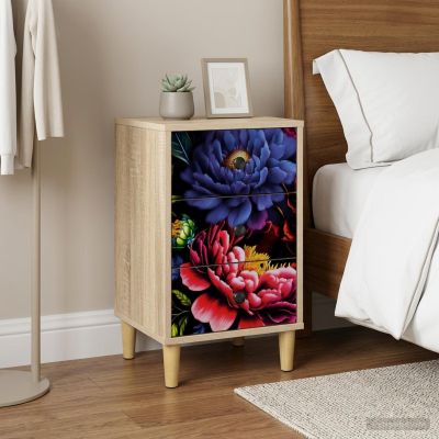 vidaXL Nočný stolík KIEL Dub sonoma 36 x 33 x 60 cm Kompozitné drevo