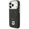 Puzdro Karl Lagerfeld Big Strap Choupette Metal Logo MagSafe pre iPhone 17 Pro Max čierne